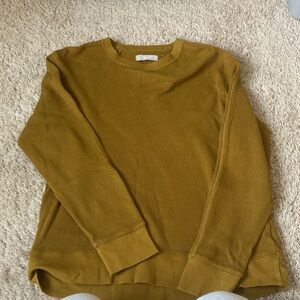 Everlane Organic Cotton Waffle Knit in Mustard